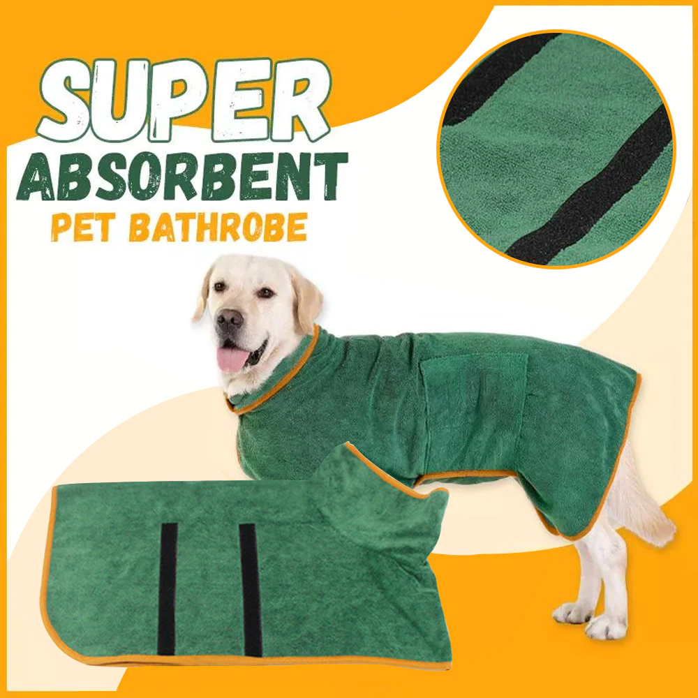 The Ultimate Cozy & Quick-Dry Doggy Bathrobe!
