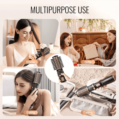 VEVOR Rotating Hair Dryer Brush – Salon-Quality Styling Made Easy